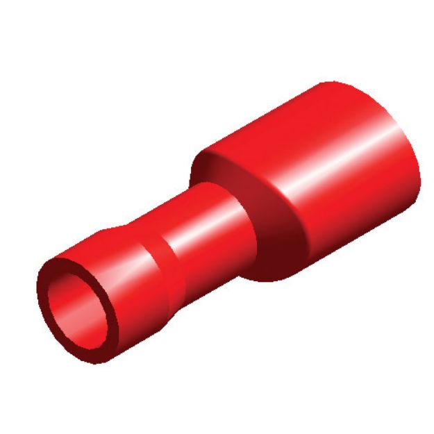 Picture of Red Term Female Spade | 4.8mm